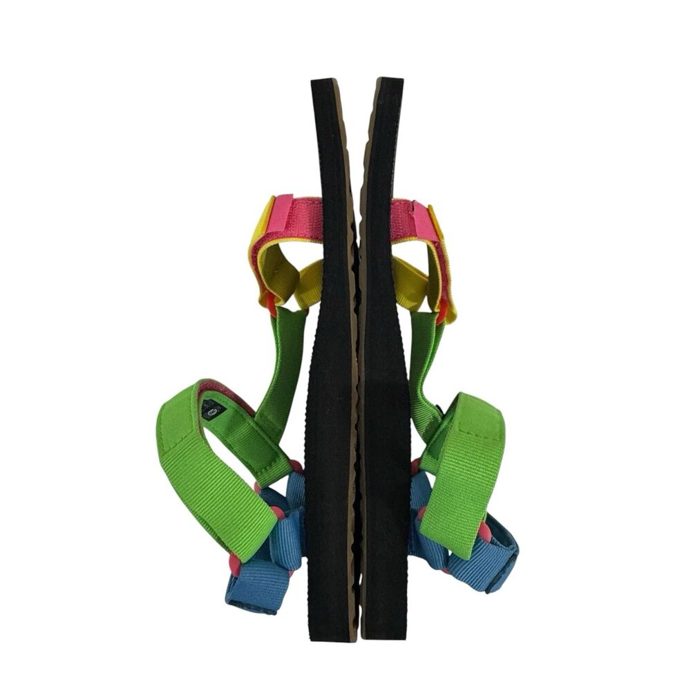 Teva Women's 11 Original Universe Sandals Neon Multi-Colored Retro Y2K Shoes - Picture 12 of 16